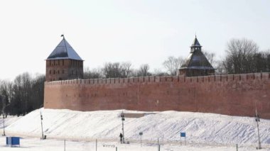 Kremlin Veliky Novgorod kışın, Rusya Federasyonu