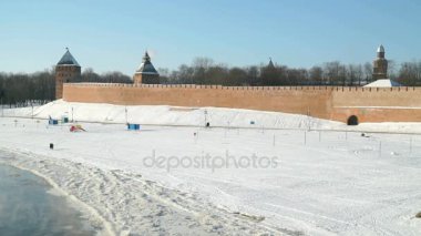 Kremlin Veliky Novgorod kışın, Rusya Federasyonu