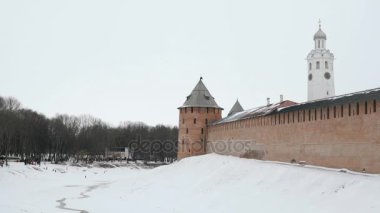 Kremlin Veliky Novgorod kışın, Rusya Federasyonu