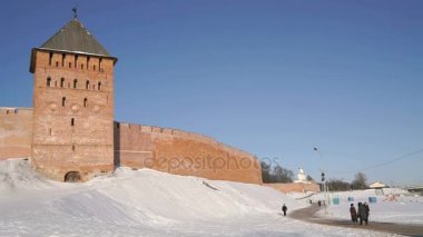 Kremlin Veliky Novgorod kışın, Rusya Federasyonu