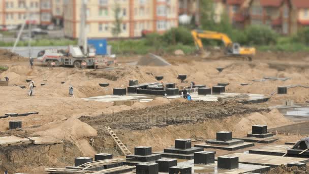 Grande construção de grande complexo de edifícios — Vídeo de Stock