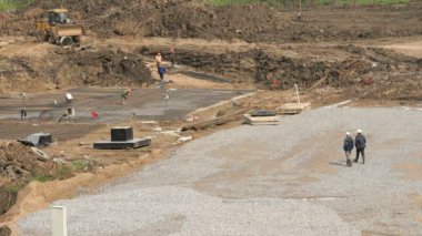 Büyük bina kompleksinin büyük inşaatı