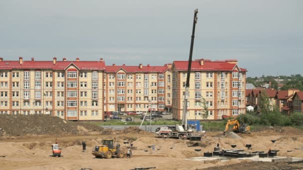 Grande construção de grande complexo de edifícios — Vídeo de Stock