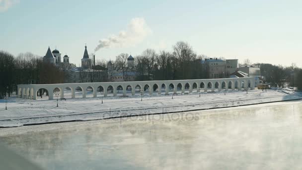 Yaroslav courtyard in Veliky Novgorod, Russia — Stock Video