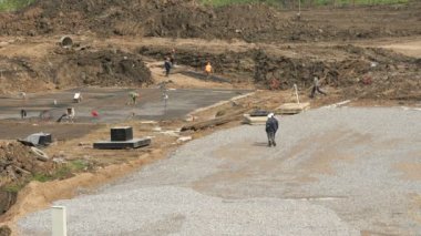 Büyük bina kompleksinin büyük inşaatı