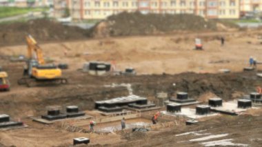 Büyük bina kompleksinin büyük inşaatı