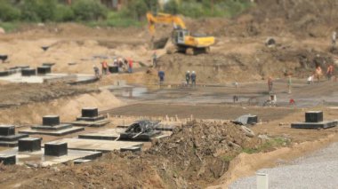 Büyük bina kompleksinin büyük inşaatı