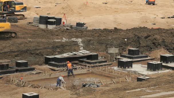 Grande construção de grande complexo de edifícios — Vídeo de Stock