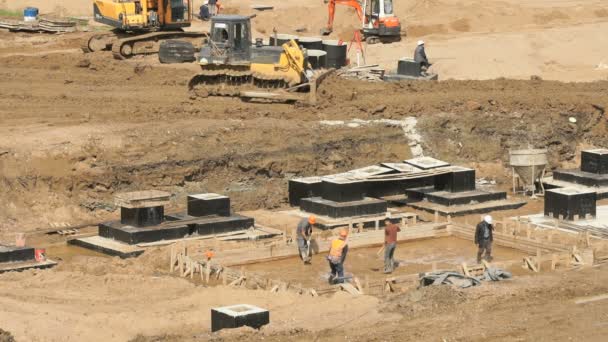 Grande construção de grande complexo de edifícios — Vídeo de Stock