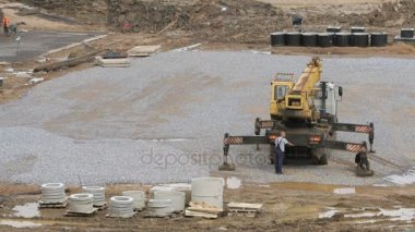 Açık havada gezici mobil inşaat vinç