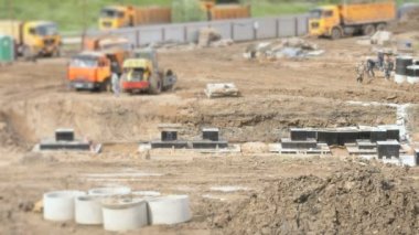 Büyük bina kompleksinin büyük inşaatı