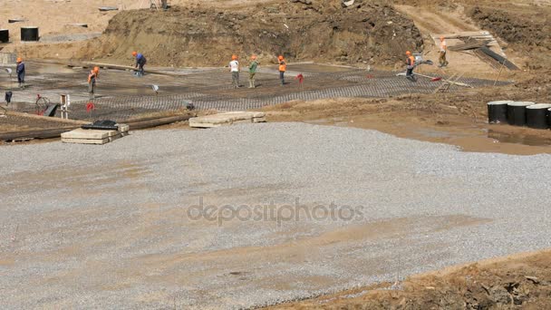 Gran construcción de gran complejo de edificios — Vídeos de Stock