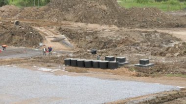 Büyük bina kompleksinin büyük inşaatı