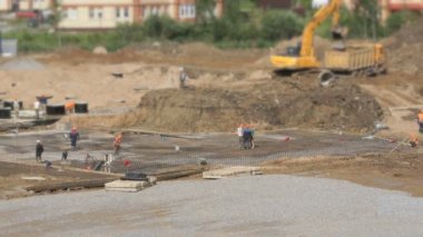 Büyük bina kompleksinin büyük inşaatı