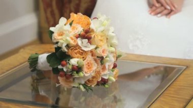 Güzel düğün buket gül Close-Up
