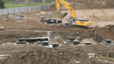 Büyük bina kompleksinin büyük inşaatı