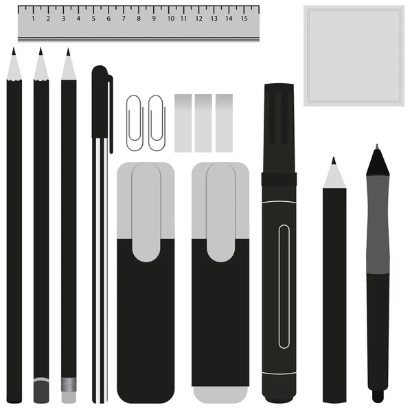 Bureau stylo de bureau — Image vectorielle