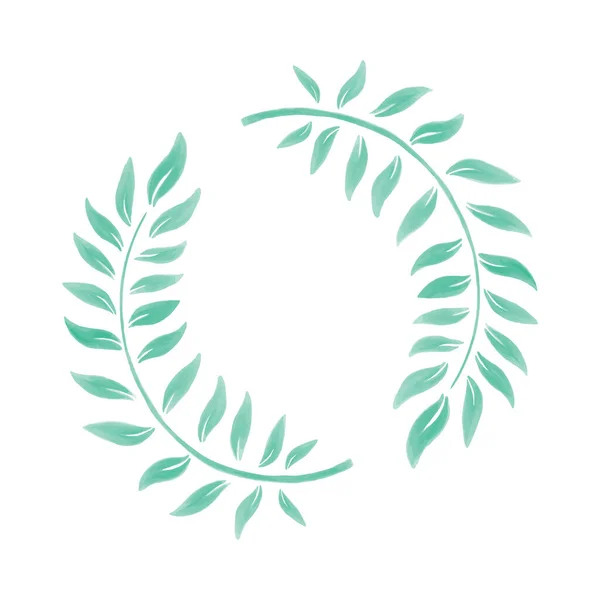 Blomma Illustration Grön Pastell Färg — Stock vektor