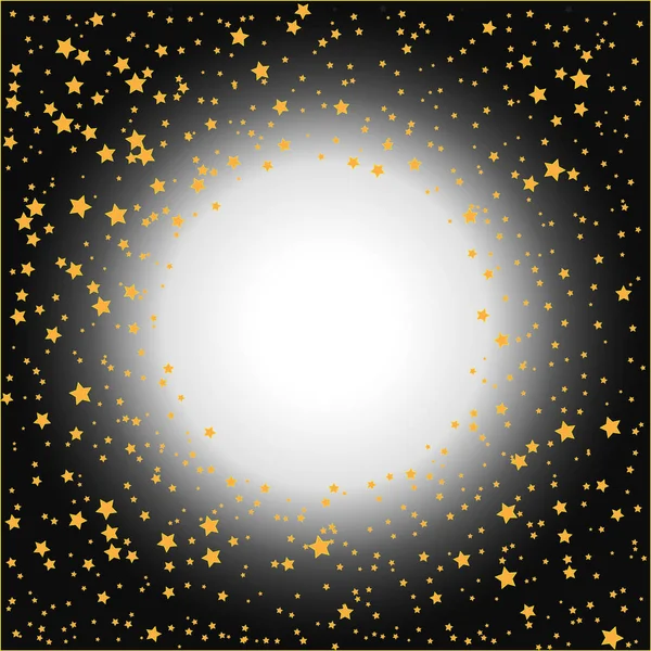 Gold stars on black gradient background