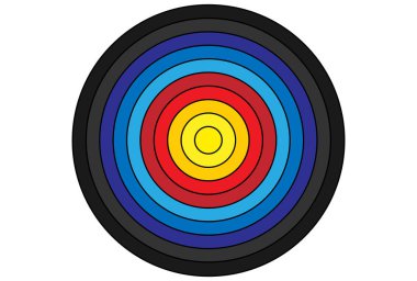 Okçuluk, vektör, degrade için hedef