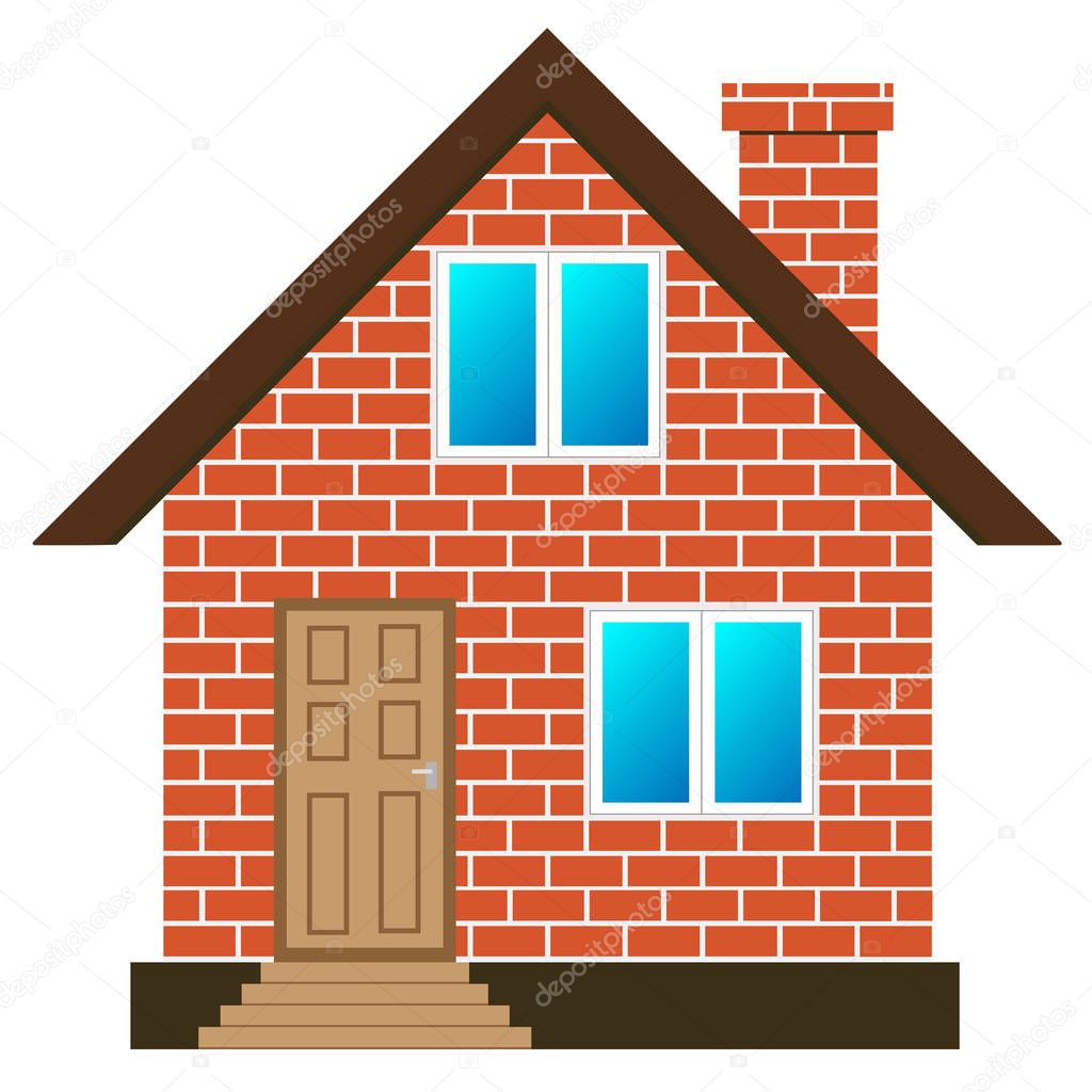 Brick house vector