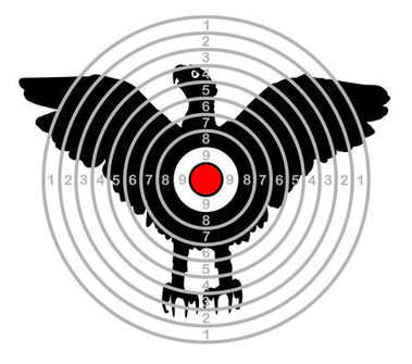 target shooting range bird eagle vector clipart