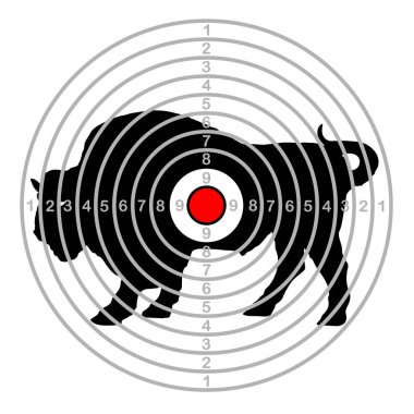 Target shoot range, sports equipment clipart