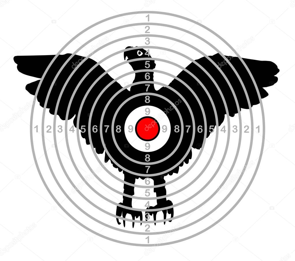 target shooting range bird eagle vector