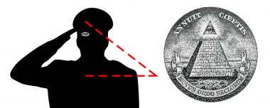 All-gören göz, yeni dünya düzeni, Illuminati. Askeri selamlıyor