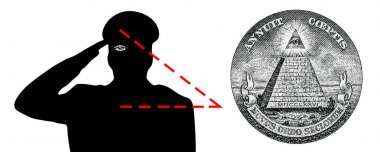 The all-seeing eye, the new world order, the Illuminati. The military salutes clipart