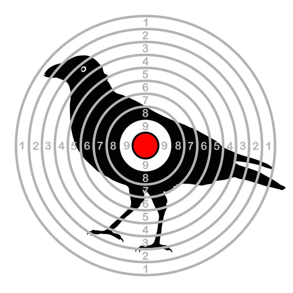 Σκοποβολή πτηνών σε μια παύλα — Διανυσματικό Αρχείο