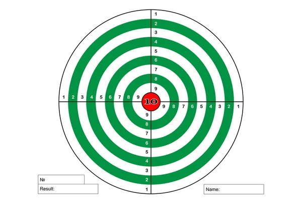 Tiro de alvo (cor verde com vermelho ) —  Vetores de Stock