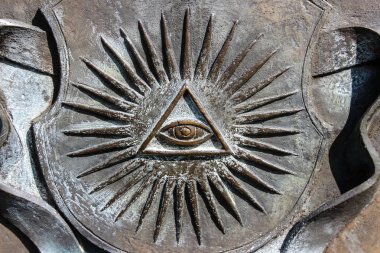 all-seeing eye with rays , symbol clipart
