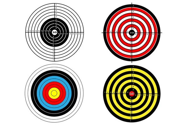Establecer objetivos para la práctica de tiro — Vector de stock