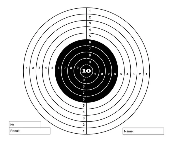 Цель для пневматической стрельбы — стоковый вектор