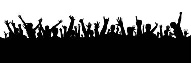 El kalabalık siluet, vektör