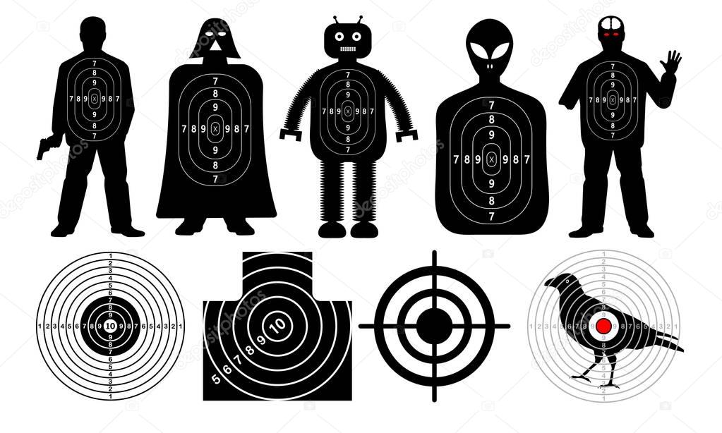 Target for shooting, vector