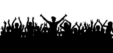 Applause crowd silhouette clipart