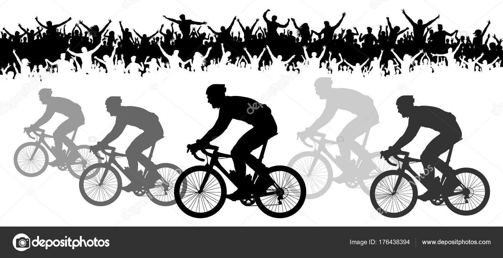 Multidao De Fas Silhueta Corrida De Bicicleta Banner De Eventos Esportivos Vetores De Stock C Irusetka Yandex Ru 176438394
