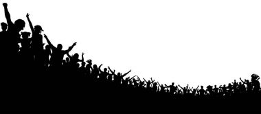 İnsan kalabalığı alkışladı. Sporseverler. Hayranları konserinde. Alkış seyirci. heerful alkışlayan parti