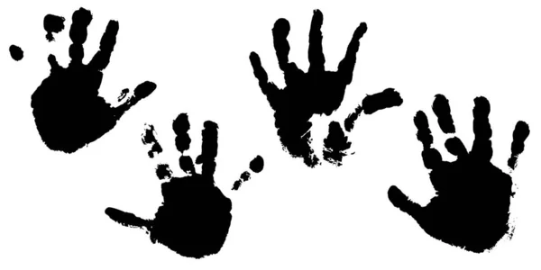 Παιδιά ακουαρέλα handprints διανυσματική απεικόνιση. Αποτυπώματα — Διανυσματικό Αρχείο