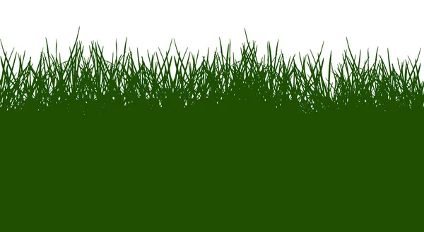Schöne Grüne Grassilhouette Nahtloses Muster Vektorillustration — Stockvektor