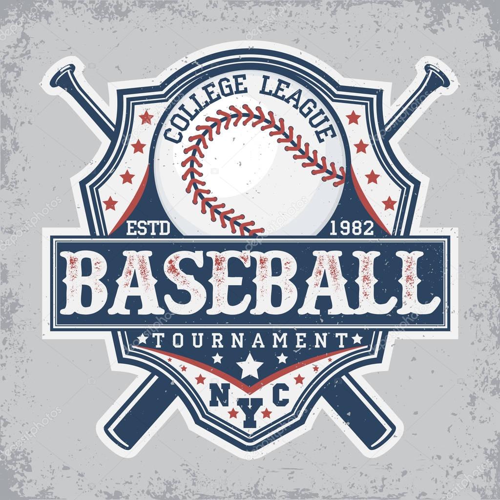 Vintage t-shirt graphic design,  grange print stamp, baseball typography emblem, sports logo Creative design, Vector