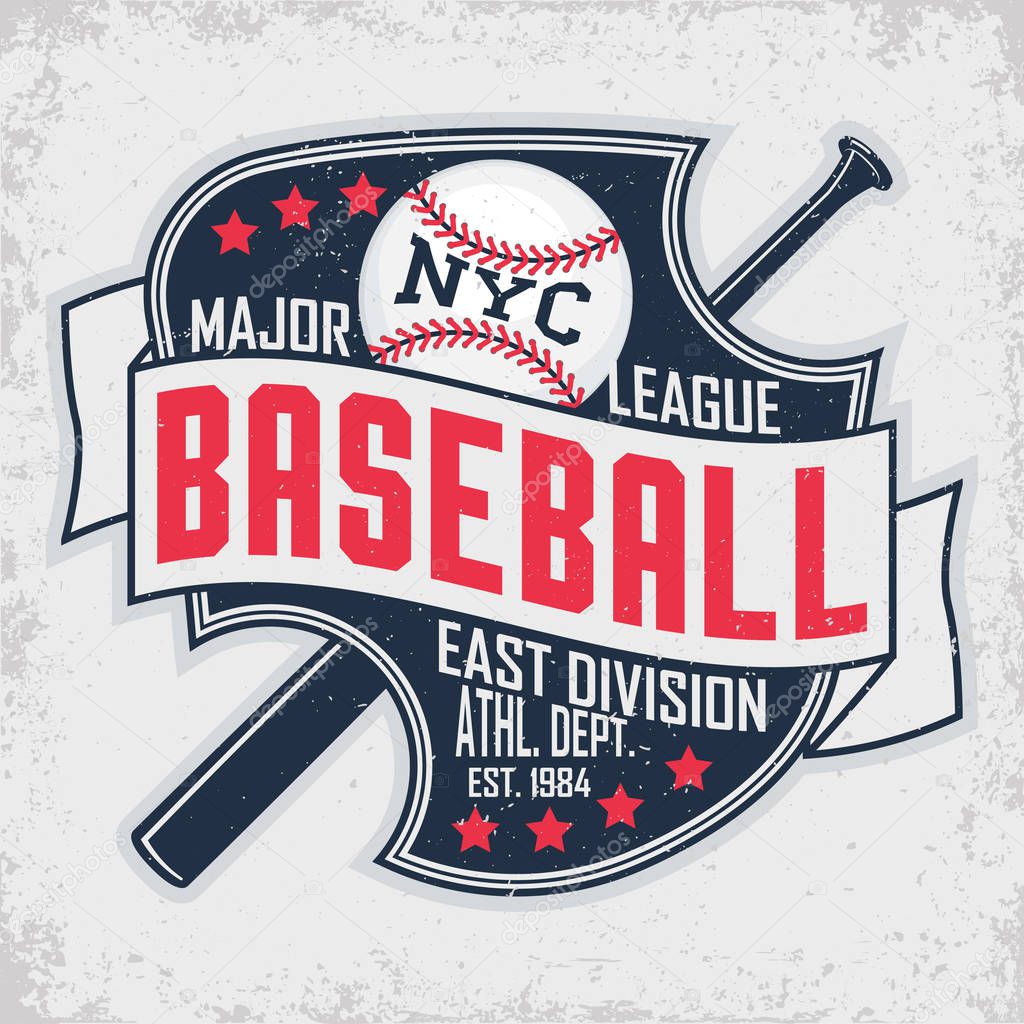 Vintage t-shirt graphic design,  grange print stamp, baseball typography emblem, sports logo Creative design, Vector