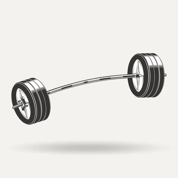 Icono de fitness monocromo — Vector de stock