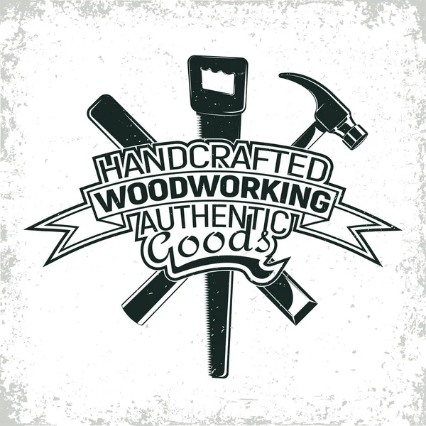 Logotipo de madeira vinatge —  Vetores de Stock