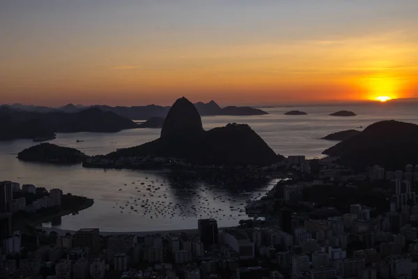 Sunrise Morro Dona Marta, Rio de Janeiro, Brazil — Stok fotoğraf