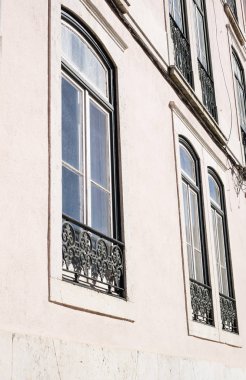 Geleneksel bina Windows arka plan, Lisbon, Portekiz