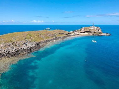 Drone görünümünü Abrolhos, Bahia, Brezilya