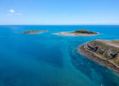 Drone görünümünü Abrolhos, Bahia, Brezilya